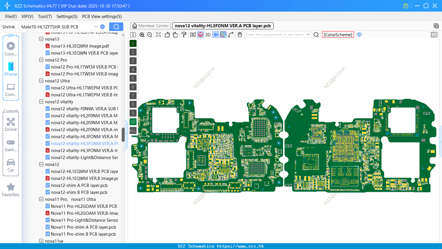 Huawei Nova12 Vitality-HL3FONM VER.A PCB Layer